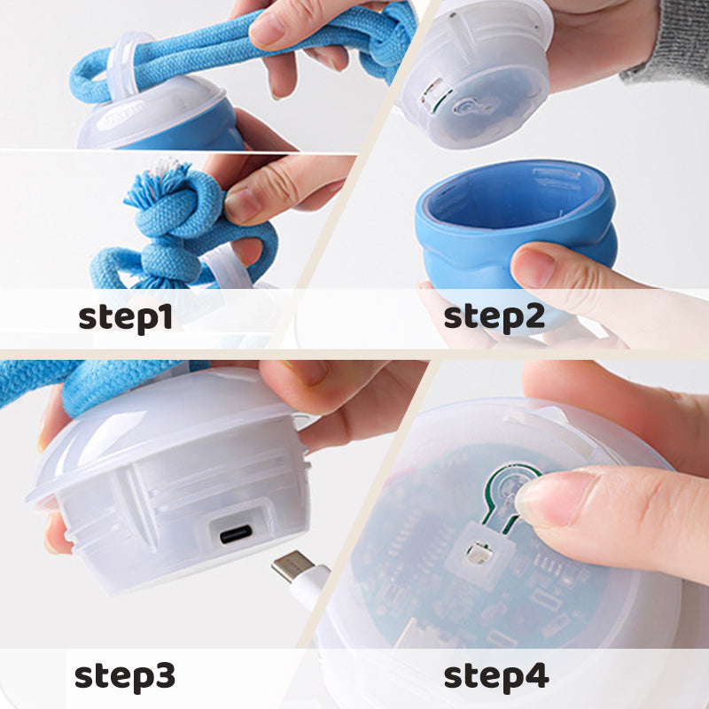 ⛄🎁Compagnon de Fêtes：62 % de réduction !!!  💖🐾Balle Interactive Électronique Apaisante pour Animaux de Compagnie – Trois Modes, Évitement des Obstacles & Plus! 🐶💡