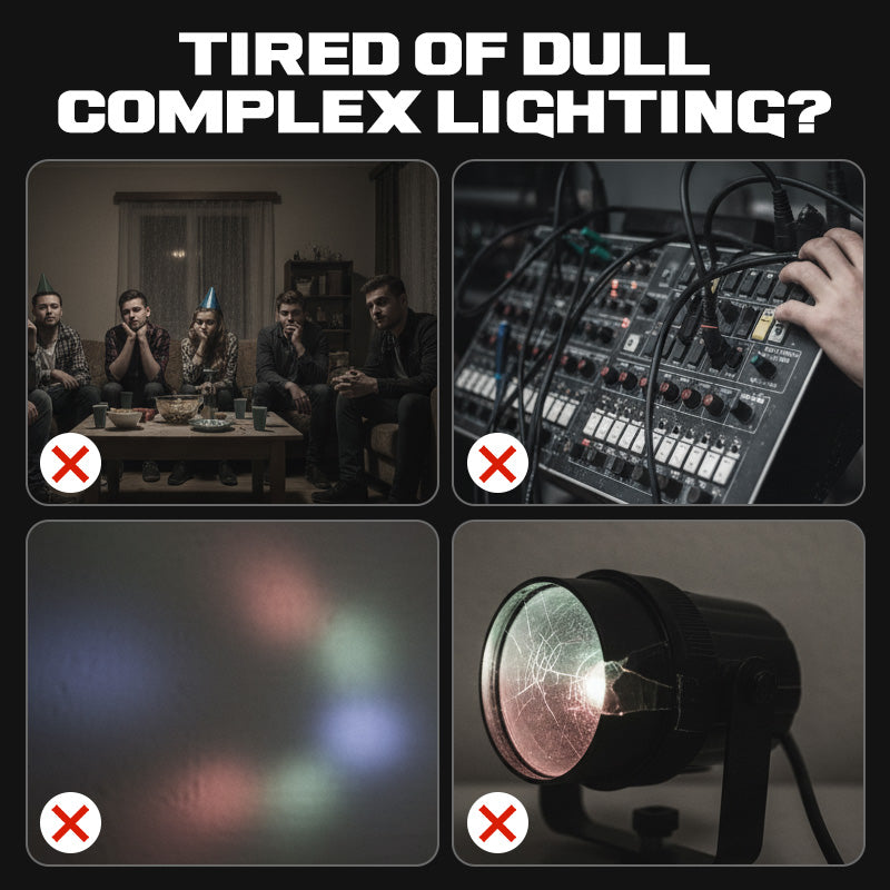 🎄 Promotion Spéciale Noël -66％ ！Multi-Beam LED Atmosphere Light - La Magie Lumineuse à 360° ! 🌟✨