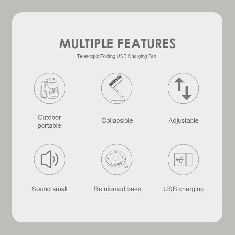 🎄 Promotion Spéciale Noël -50％ ！🔥Mini ventilateur télescopique pliant😍