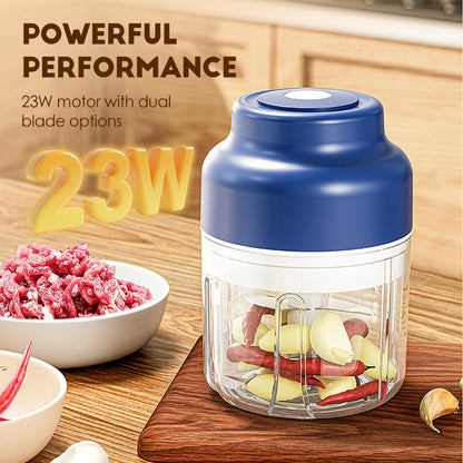 Ensemble de Mini Hachoir à Ail Électrique