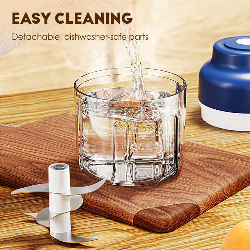 Ensemble de Mini Hachoir à Ail Électrique