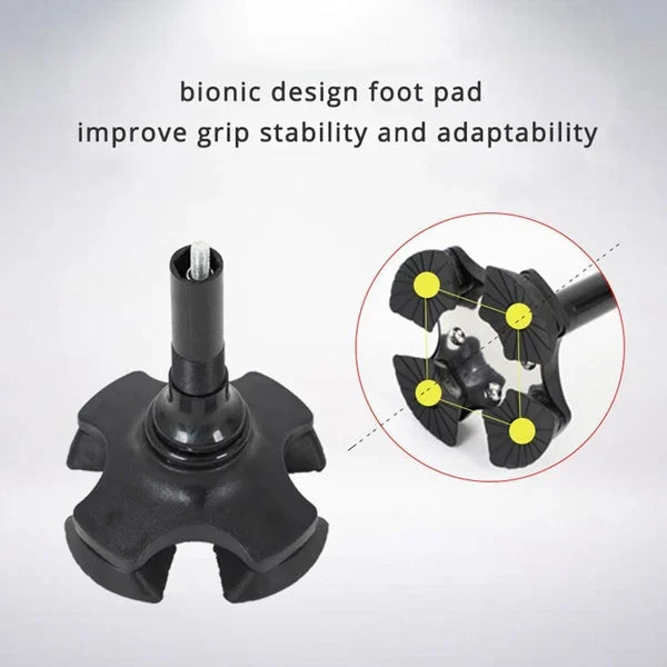 🔥💥Alliage d'aluminium avec lumière LED bâton de marche pliable antidérapant💥👵