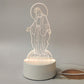 🙏Veilleuse LED acrylique inspirante à thème religieux✝️Lampe de prière de la Vierge