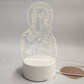 🙏Veilleuse LED acrylique inspirante à thème religieux✝️Lampe de prière de la Vierge