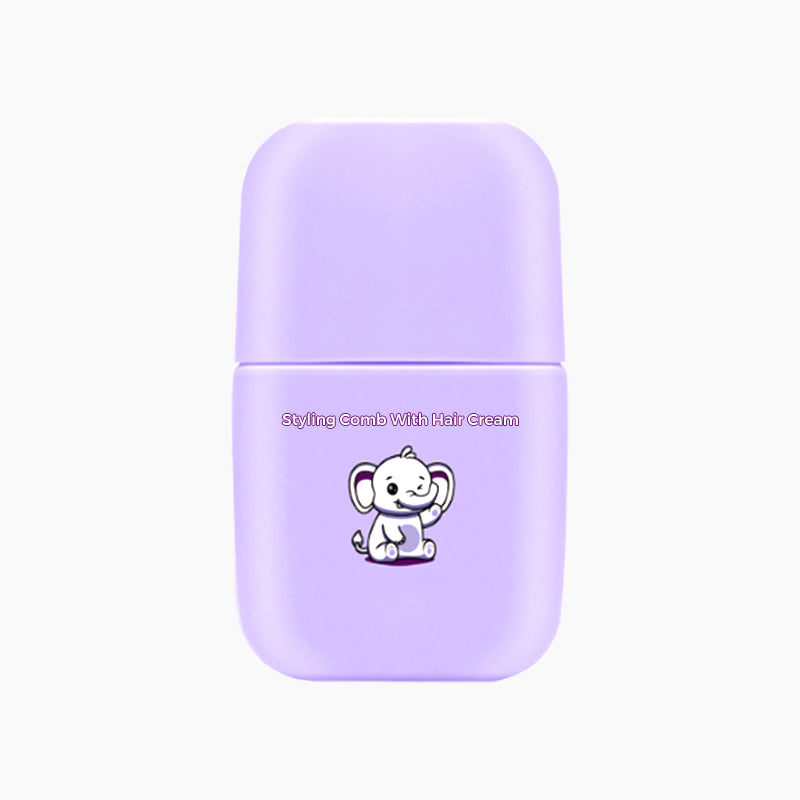 Peigne de coiffage avec crème capillaire