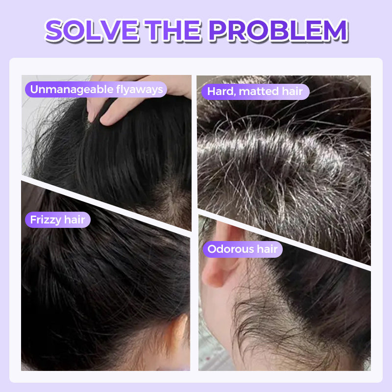 Peigne de coiffage avec crème capillaire