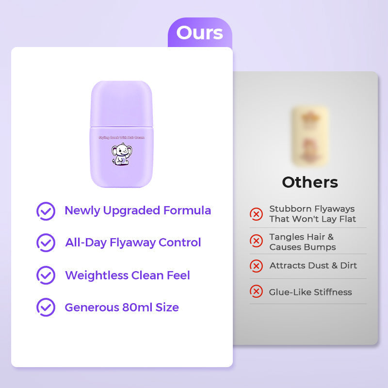 Peigne de coiffage avec crème capillaire