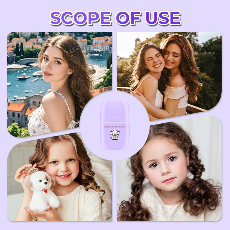 Peigne de coiffage avec crème capillaire