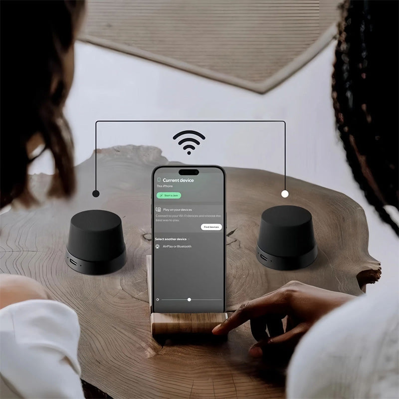 Haut-Parleur Magnétique Étanche IPX6 & Support de Téléphone 2 en 1