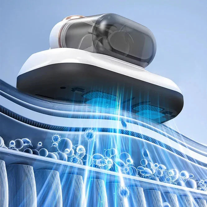 Aspirateur à double bac à poussière pour l'élimination des acariens