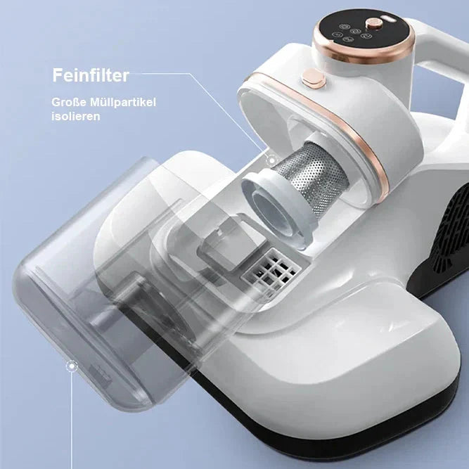 Aspirateur à double bac à poussière pour l'élimination des acariens