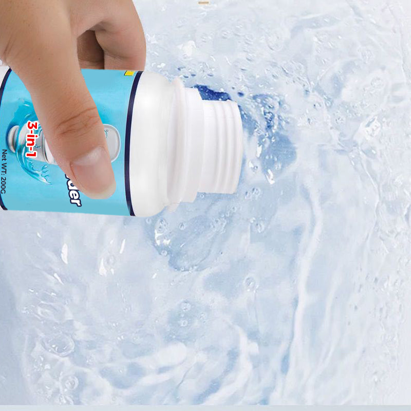 Poudre de nettoyage 3-en-1 pour éliminer les taches des toilettes