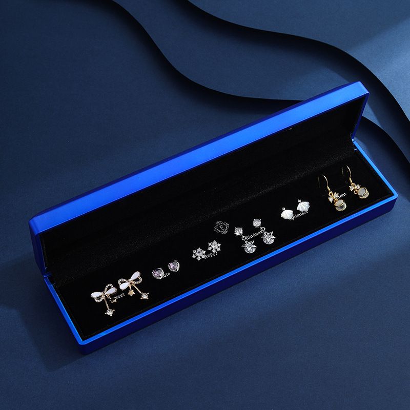 Élégante parure de boucles d'oreilles en argent sterling et zircone (6 paires) - Un joli cadeau