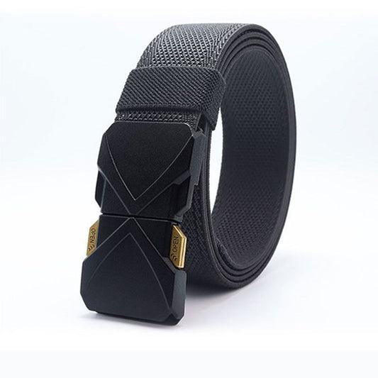 Ceinture tactique tissée pour homme avec boucle à dégagement rapide