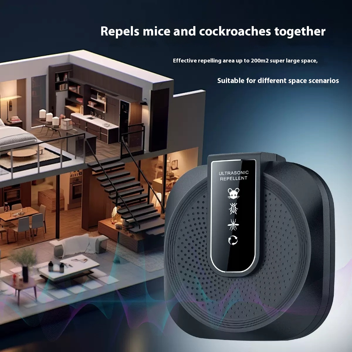 Le répulsif ultrasonique anti-bateaux et anti-rats est puissant - technologie intelligente à 360°