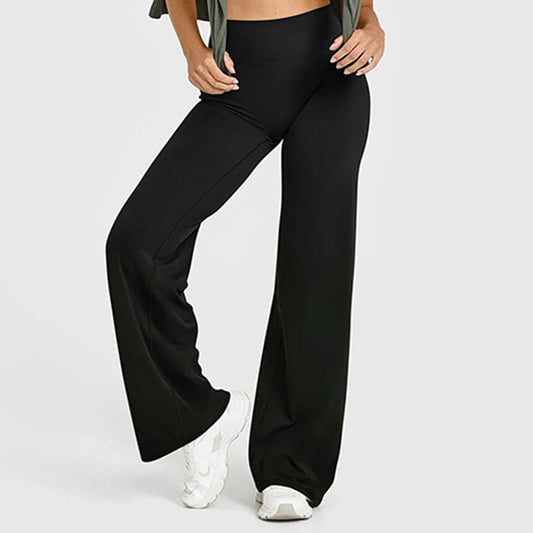 Pantalon extensible doux taille haute pour femme