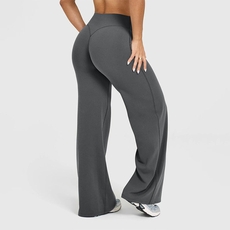 Pantalon extensible doux taille haute pour femme