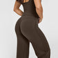 Pantalon extensible doux taille haute pour femme
