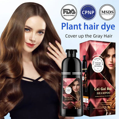 2026 Nouvelle édition 🔥👉 Shampooing instantané à base de plantes qui change de couleur pour hommes et femmes