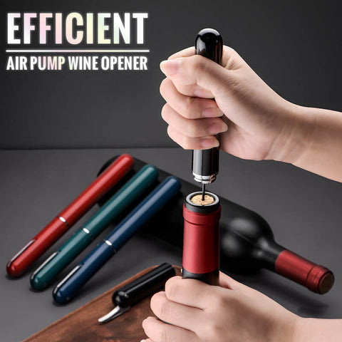 🍷 50% de réduction! ✨ Tire-bouchon à Pression d'Air – Ouvre en 3 Secondes, Design Stylo & Bouchon Inclus 🎁