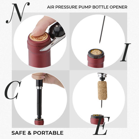 🍷 50% de réduction! ✨ Tire-bouchon à Pression d'Air – Ouvre en 3 Secondes, Design Stylo & Bouchon Inclus 🎁