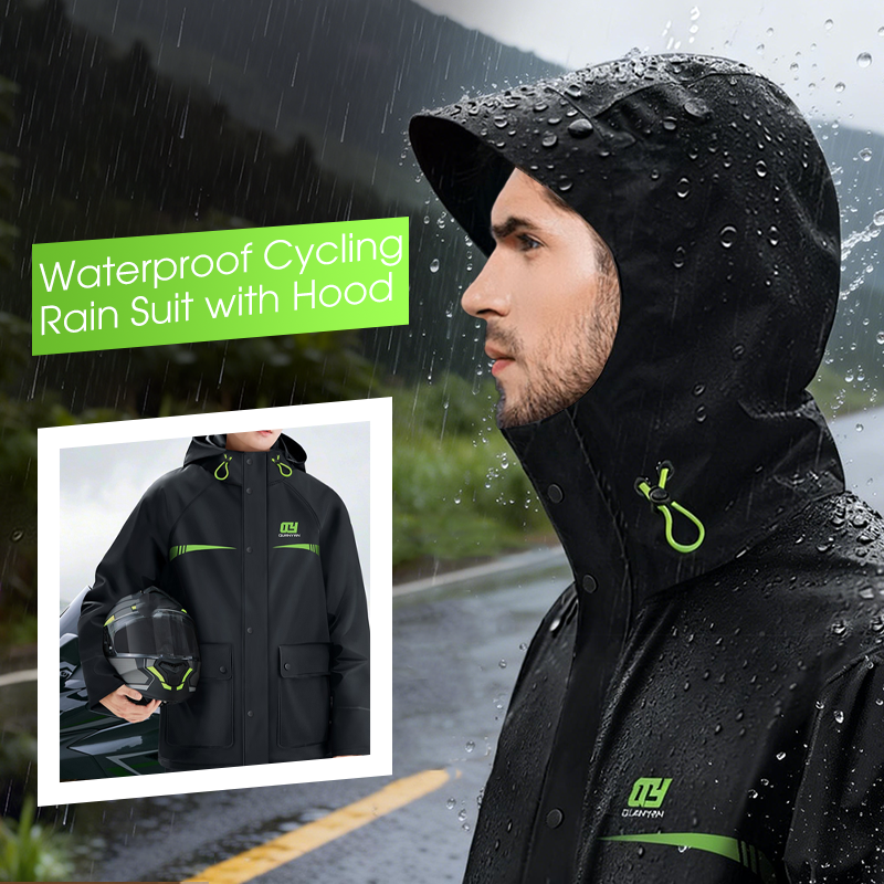 Combinaison imperméable de cyclisme avec capuche