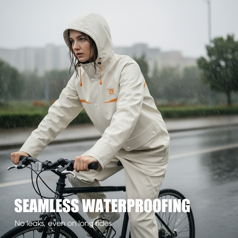 Combinaison imperméable de cyclisme avec capuche