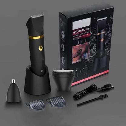 💥 Tondeuse électrique 3 en 1 pour hommes, tondeuse sans fil pour les parties intimes, rasoir électrique étanche