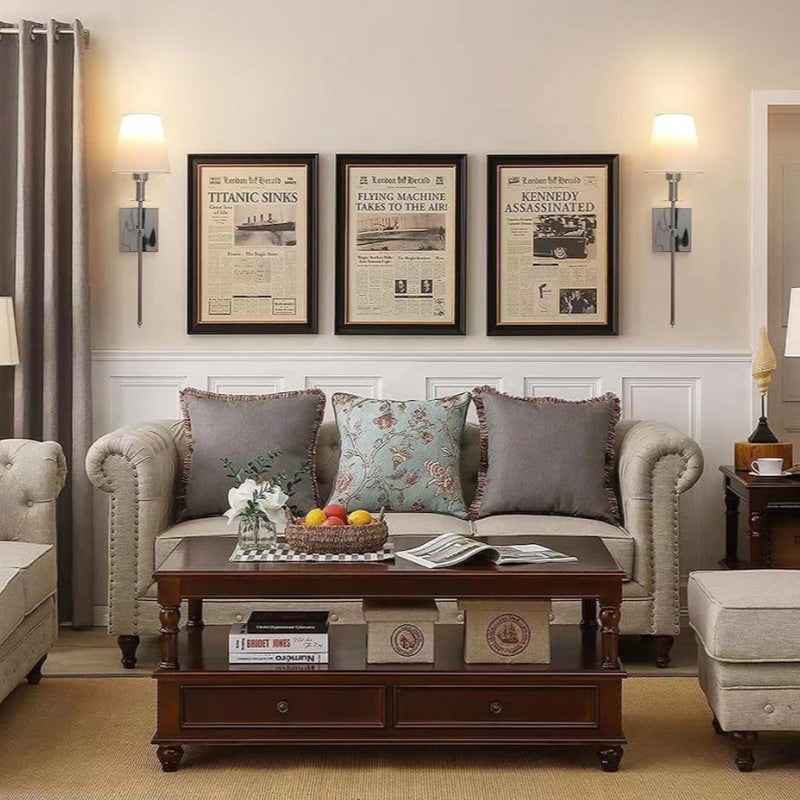 🛋️ Lumière Douce & Accueil Chaleureux - Applique Murale Classique en Toile de Lin - Éclairage d‘Ambiance Apaisant 📌【Promo -60%】