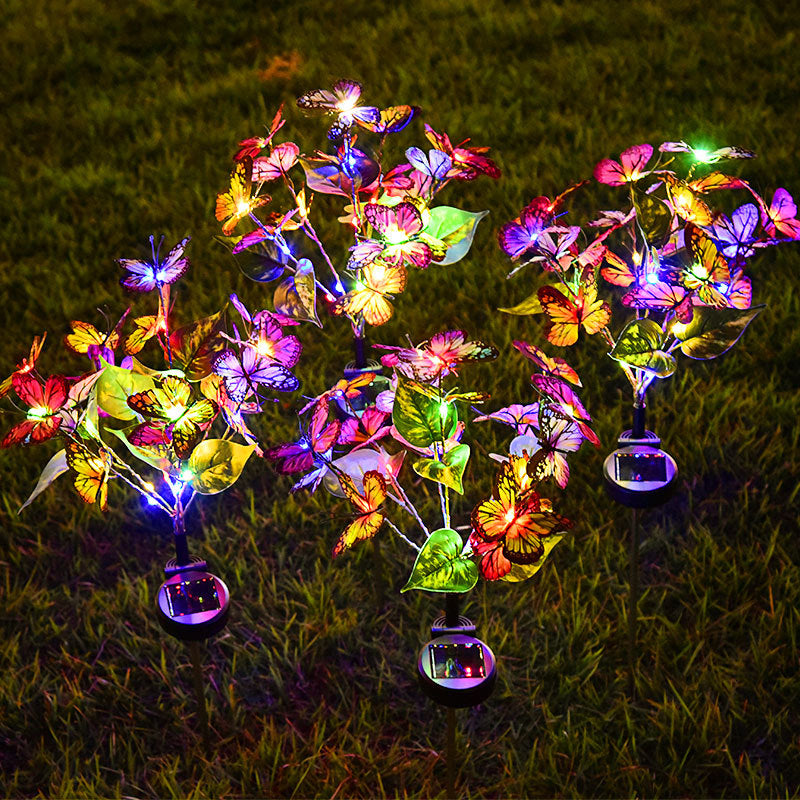 🦋Lumières solaires extérieures en forme de papillon💐