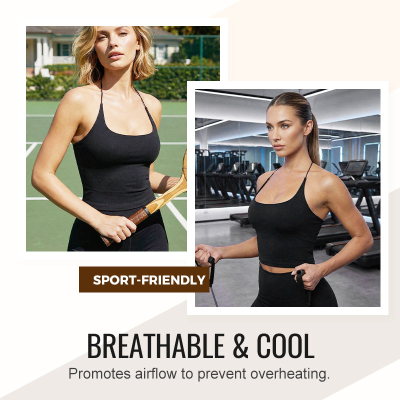 Haut dos nu pour femme avec soutien-gorge intégré