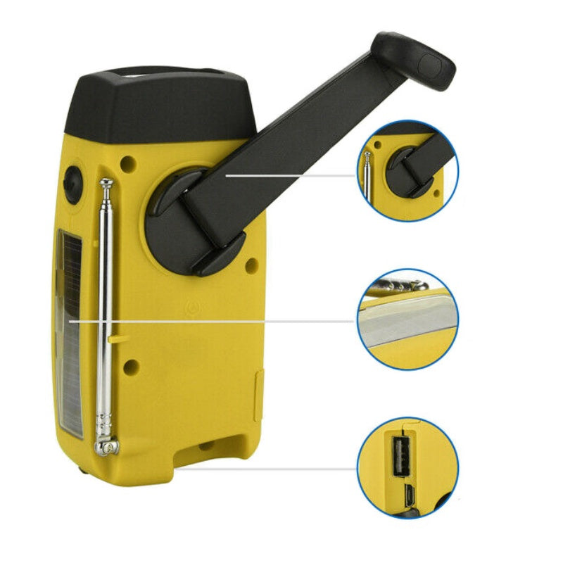 🆘 Sécurité Ultime Autonome - Radio de Survie Multifonction Solaire & Manivelle - Lampe Torche, Chargeur USB, Alerte