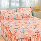 🌹Convient à toutes les saisons🌹 Romantisme au Lit - Jupe de Lit à Volants 3 Pièces - Tombé Élégant & Changement Facile 【Offre limitée】🛏️