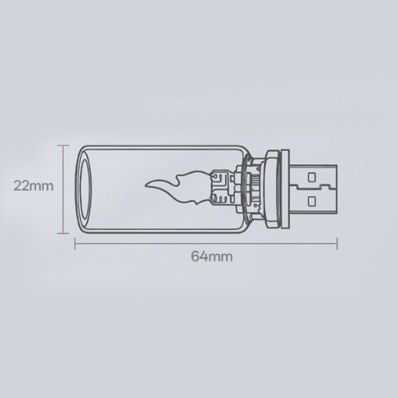 Lampe d'ambiance USB à flamme réaliste
