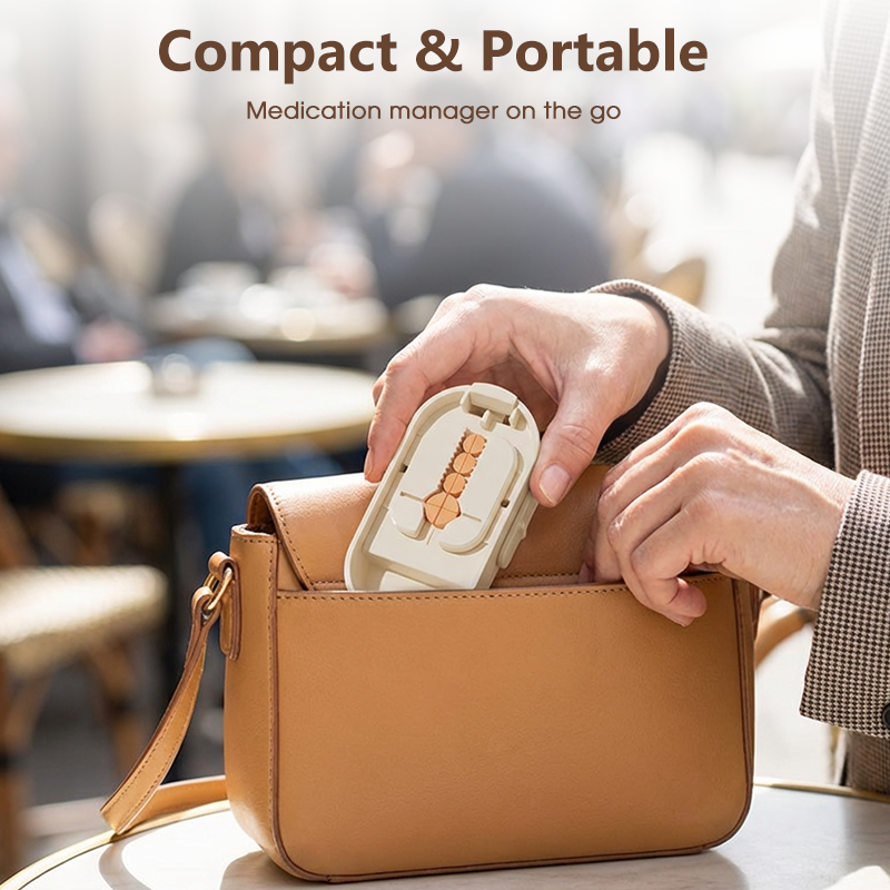 Coupe-comprimés et étui de rangement 2 en 1