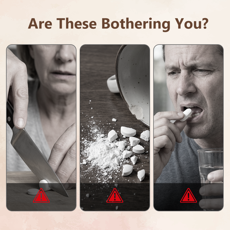 Coupe-comprimés et étui de rangement 2 en 1