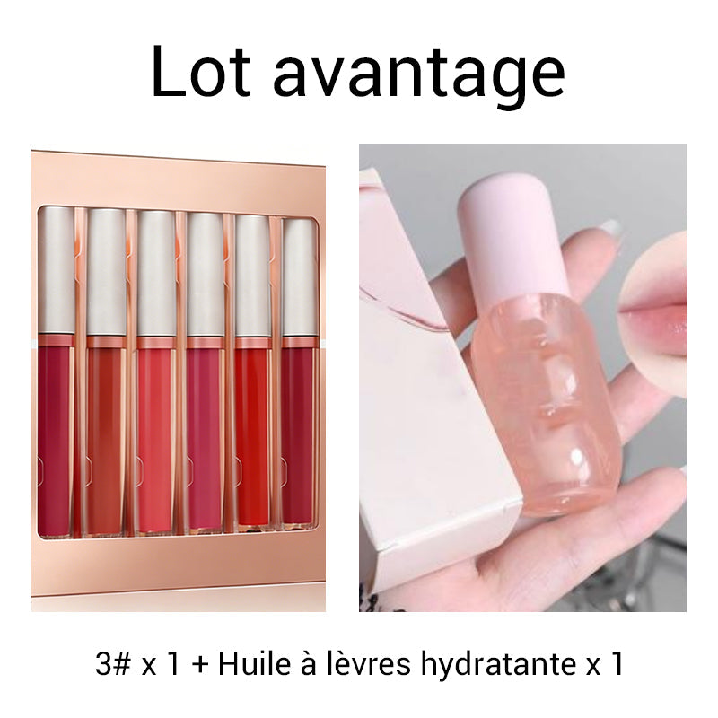 Lot de 6 rouges à lèvres liquides mats effet velours