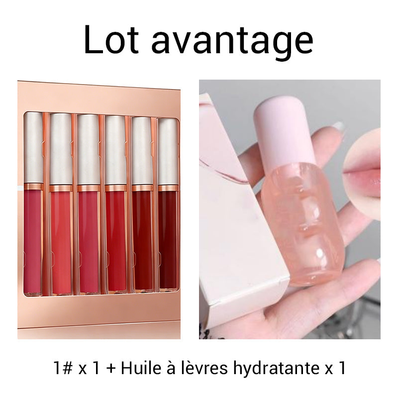 Lot de 6 rouges à lèvres liquides mats effet velours