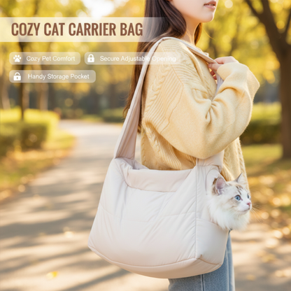Sac de transport pour chat chaud et confortable avec boucle de sécurité