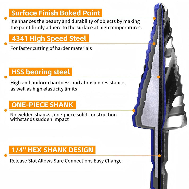 📢📢60 % de réduction !! ⏰Jeu de 5 forets étagés HSS pour métal