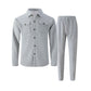 🔥 50% DE RÉDUCTION ! ⏰ Ensemble homme veste boutonnée + pantalon en maille alvéolée – Coupe ample, tissu respirant & style casual élégant 👕👖