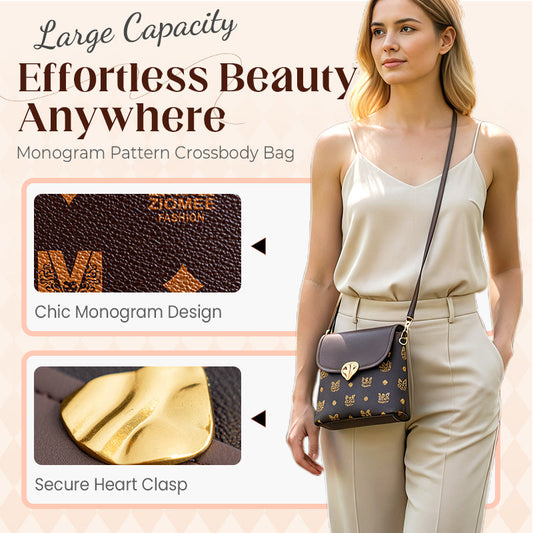 Sac à bandoulière pour femme à motif monogramme