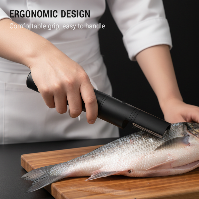 Outil rechargeable et automatique pour écailler les poissons
