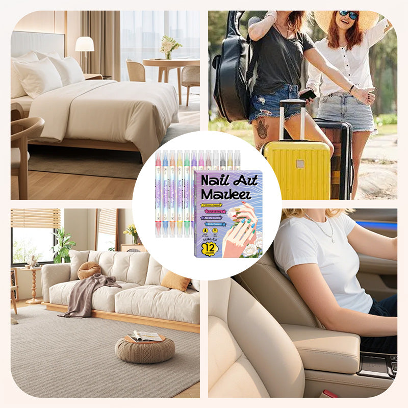 🥳 Grande promotion 2026 🥳💞 Plus de 50 000 unités vendues ! ✨🎨  Stylo à ongles à double embout — Séchage rapide, sans lampe UV. Embout fin et pinceau. 12 ou 24 couleurs éclatantes. 💅🖌️