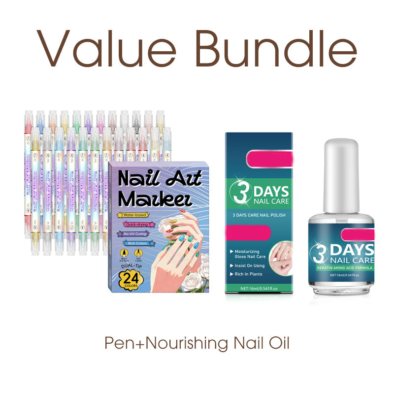 🥳 Grande promotion 2026 🥳💞 Plus de 50 000 unités vendues ! ✨🎨  Stylo à ongles à double embout — Séchage rapide, sans lampe UV. Embout fin et pinceau. 12 ou 24 couleurs éclatantes. 💅🖌️