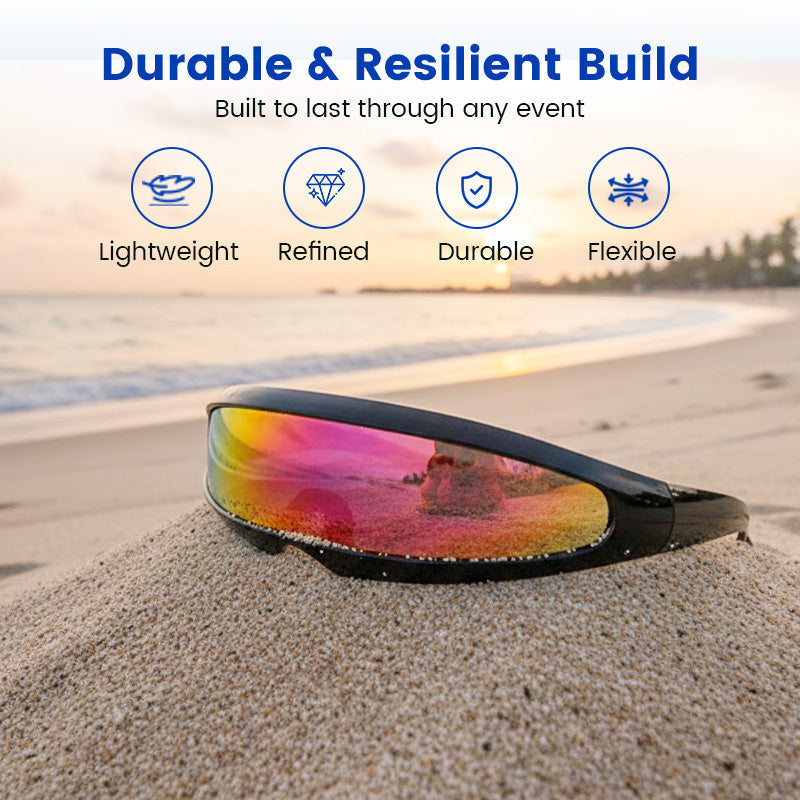 🕶️ 50% DE RÉDUCTION ! 😎 Lunettes de Soleil Légères et Futuristes avec Écran Protecteur – Confort Ultime, Protection UV 400 & Design Unique ✨