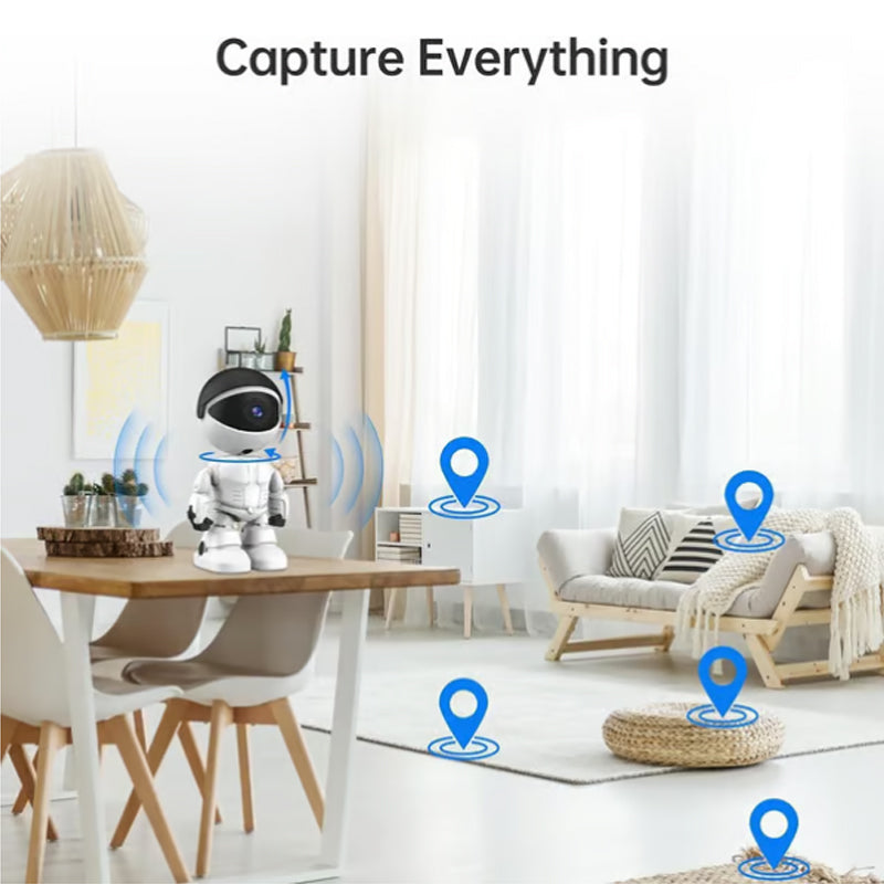 Caméra en Forme de Robot Intérieur Sans Fil avec Détection de Mouvement