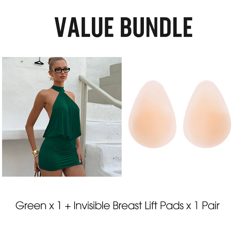 Mini-robe moulante sexy dos nu à dos nu