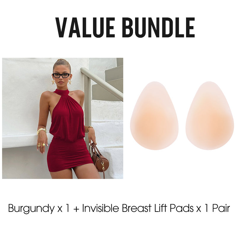 Mini-robe moulante sexy dos nu à dos nu