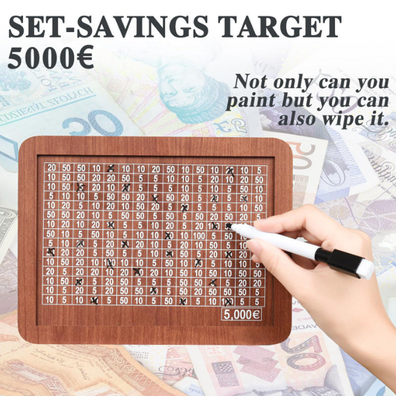 Coffret Tirelire en Bois avec Stylo de Personnalisation